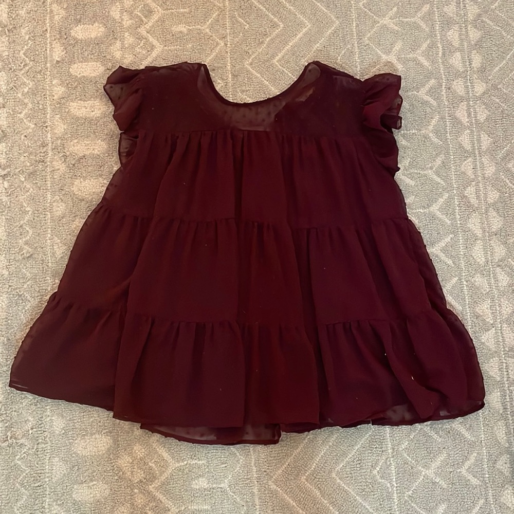 Burgundy top